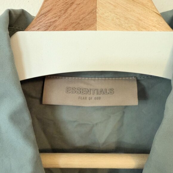 Fear Of God Essentials Full ZIp Oversized Jacket Green Medium - Picture 3 of 6